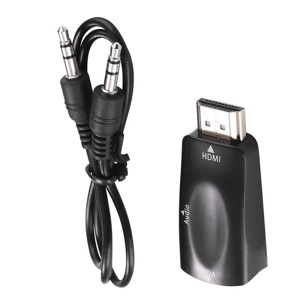 HDMI папа VGA 15 Pin Женский адаптер аудио кабель конвертер FHD 1080P 720P 480P для ПК ноутбука