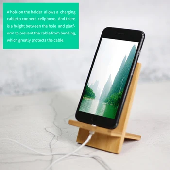 

New Wooden Phone Holder Stand Tablet Holder 5.5 inch Cell Phone Stand For iPhone Xsmax huawei Bamboo Cell Phone Holder