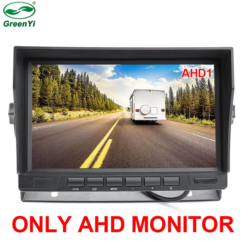 HD 7 дюймов 1024*600 ips экран 2CH грузовик автобус автомобиль AHD монитор с IP69 Starlight ночное видение обратный резервный видео камера AHD - Цвет: AHD Monitor