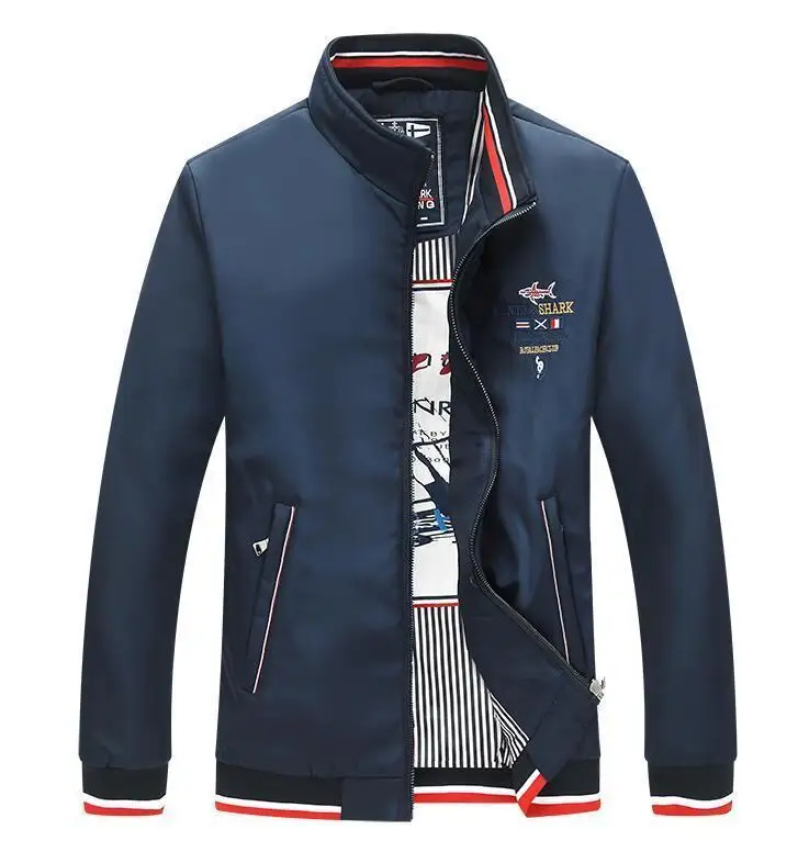 Акула для мужчин s куртки Eden Slim Fit Aeronautica наивысшего качества Повседневная брендовая одежда верхняя одежда Новейший парк весна осень Мужская куртка - Цвет: as picture