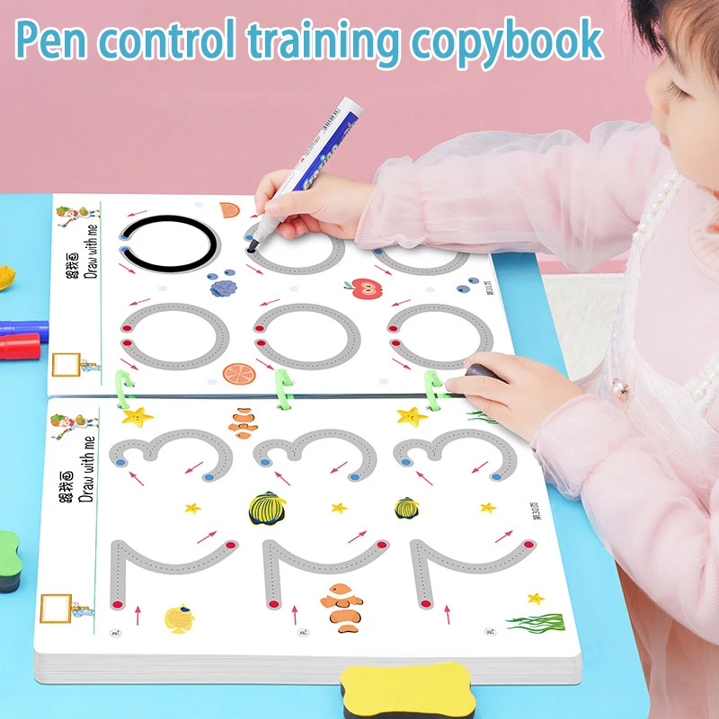 Magical Tracing Workbook Reusable Calligraphy Copybook Practice Drawing Book Toddler Learning EDUC BOOK For KID CHILD TOY