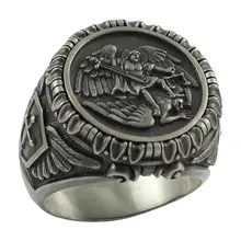 Сохранить и защитить Archangel байкер кольца мужские Knigts Тамплиер кольцо из нержавеющей стали 316L ангел-хранитель ювелирные изделия
