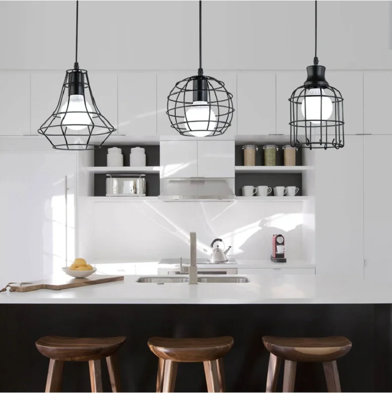 Современный подвесной светильник s Hanglamp Lustre винтажный светильник Промышленный светильник Lamparas De Techo Colgante современный скандинавский Лофт клетка