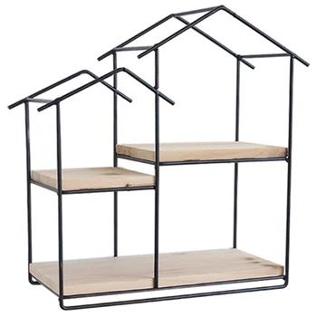 

Iron Shelf Home Decoration In House Wall Shelf Wall Mount Decoration Storage Box New Year'S Gift Birthday Party Gift