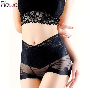 

Sexy Lace Panties Jacquard High Waist Abdomen Lift Hip Underwear Graphene Triangle Seamless Large Size Underwear