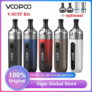 

VOOPOO V.SUIT Vape Kit 1200mAh Battery V SUIT 2ml Pnp MTL Pod Cartridge PnP-TR1 PnP-TM2 Electronic Cigarette Vaporizer VS Drag X