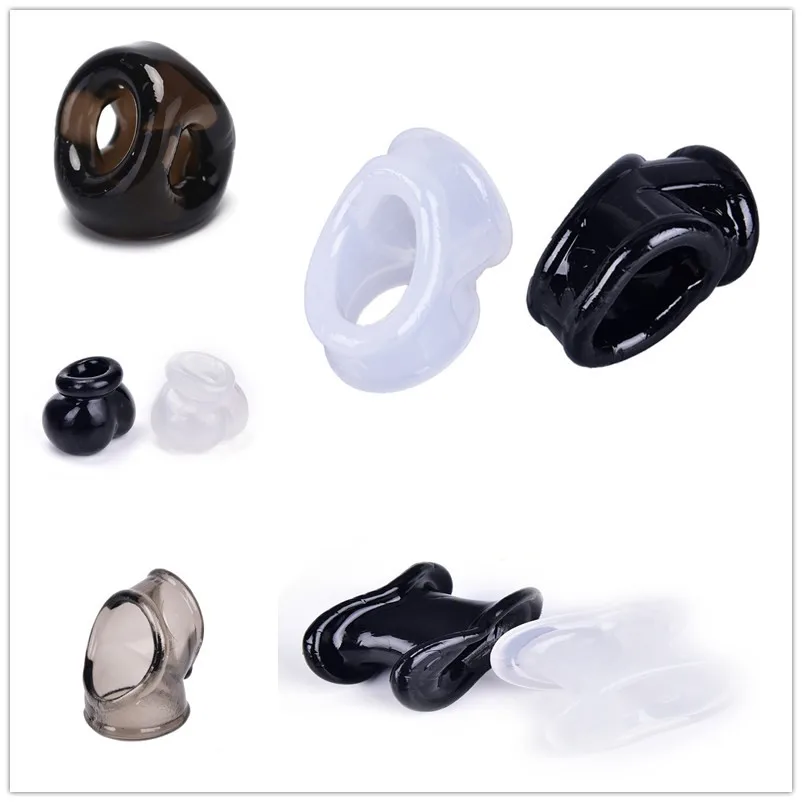 1PCS Male Delay Ejaculation Penis Ring Sleeve Scrotal Binding Sex Toys for Men Cock Chastity Cage Adult Product | Красота и здоровье