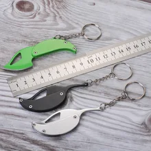EDC – Mini couteau à feuilles pliable Portable, outil en acier inoxydable, Kit de survie de camping en plein air, randonnée, cadeau créatif pour hommes, 1 pièce