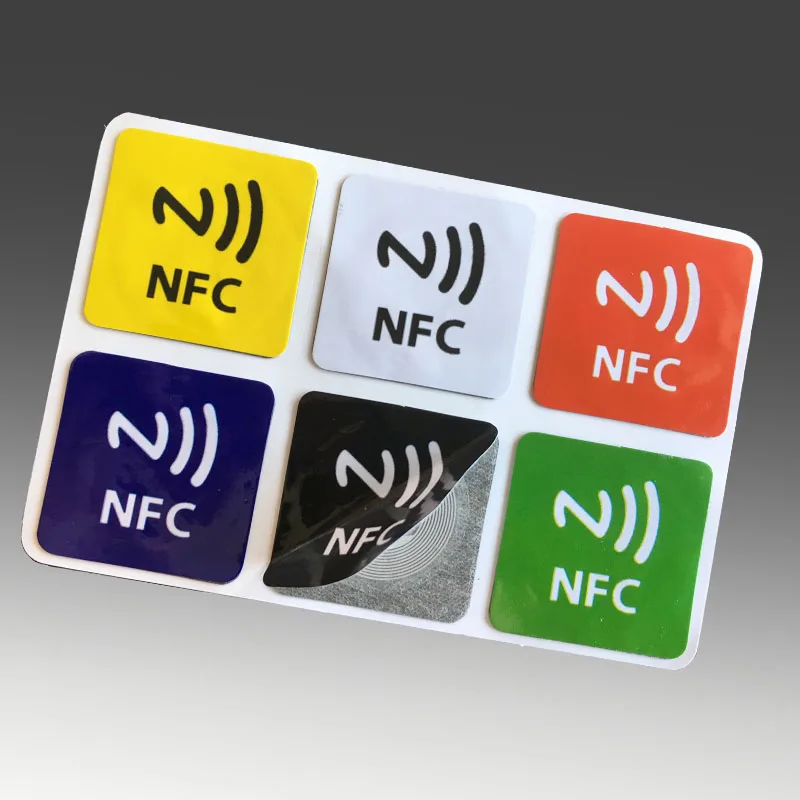 On Metal Type-Square 6 шт./лот NTAG213, NFC метки RFID клейкая этикетка наклейка, совместима со всеми продуктами nfc - Цвет: On Metal Type-Square