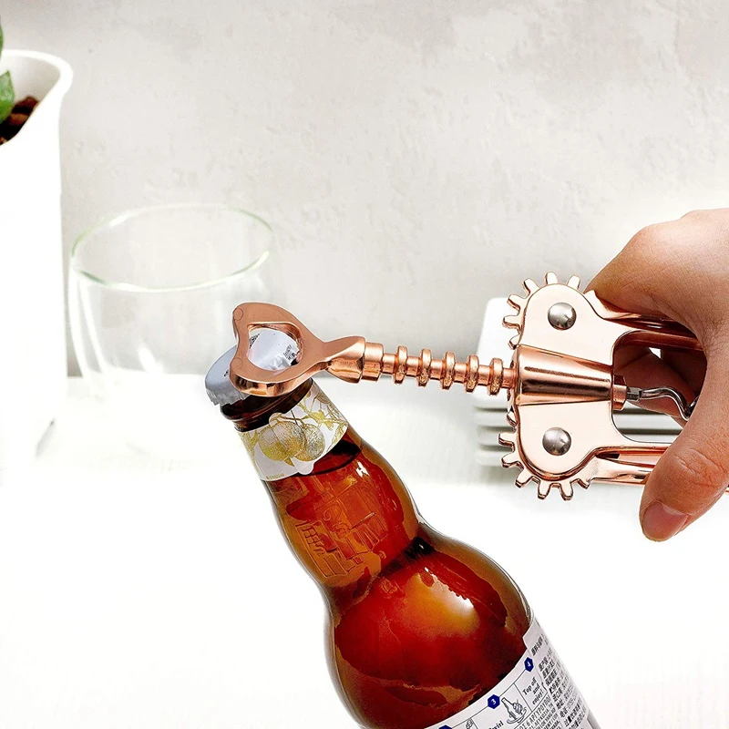 Rose Gold Wing Corkscrew Wine Opener Wine Bottle Opener Zinc Alloy Beer Bottle Openers Restaurant, Kitchen