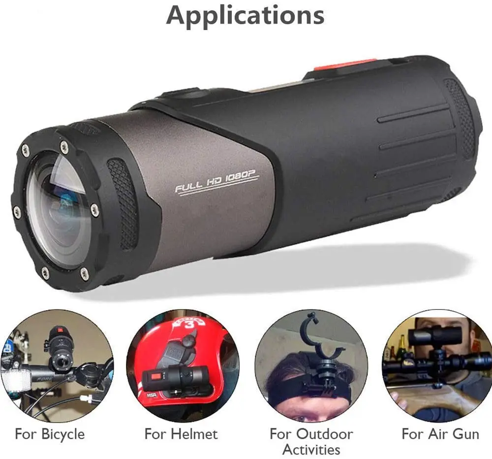 Shotgun Camera WiFi APP Control 4K Action Video Camera for Clay Shooting and Hunting Helmet Cam Sports DV for Extreme
