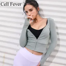 Длинный рукав бег Ретро Сексуальная весенняя куртка женская новая быстросохнущая футболка для йоги спортивная куртка