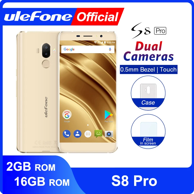 Смартфон Ulefone S8 Pro на Android 5 3 четыре ядра экран 7 0 дюйма 2 ГБ + 16 Гб|Смартфоны| |