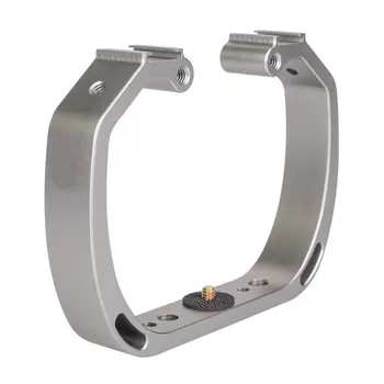 

Sports camera double head hot shoe fill light bracket handle diving handheld stabilizer for GoPro 5 4 3 YI SJCAM