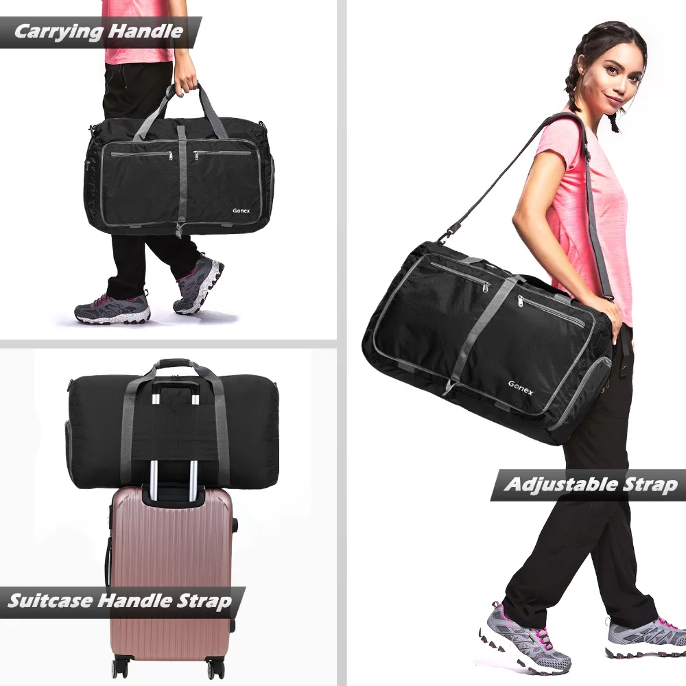 Gonex 40L дорожная сумка для багажа для мужчин и женщин 210d нейлон дорожные сумки складные Сверхлегкая сумка для отдыха деловой поездки