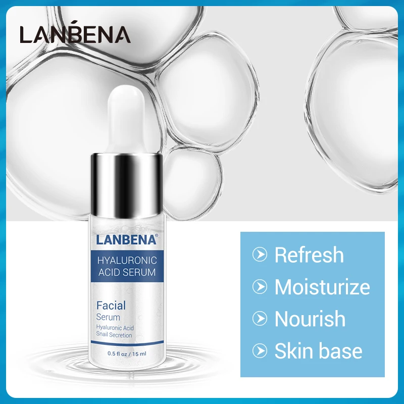

LANBENA Hyaluronic Acid Serum Blackhead Removing Moisturizing Acne Treatment Repair Whitening Anti-Aging Winkles Skin Care