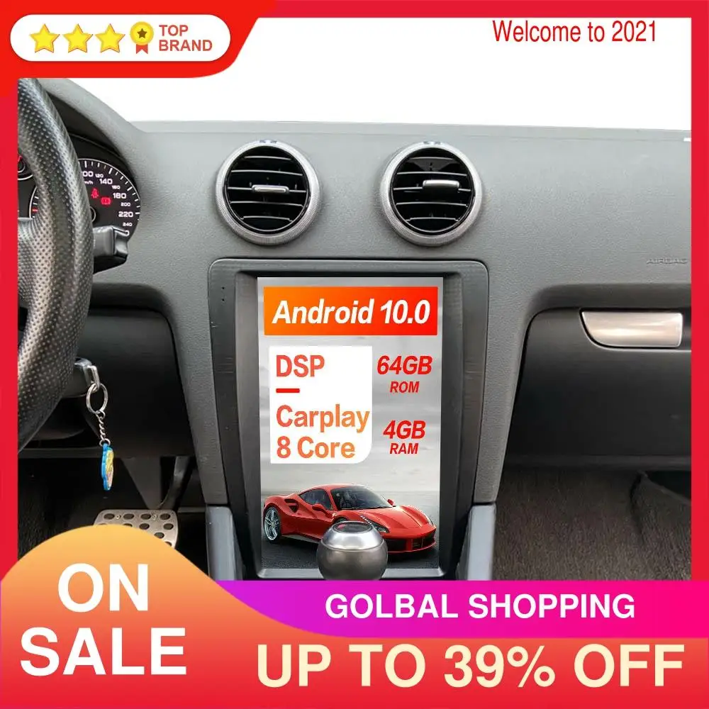 Android 10 0 6 + 128 Tesla экран для Audi A3 2004-2012 автомобильный GPS-навигатор стерео головное