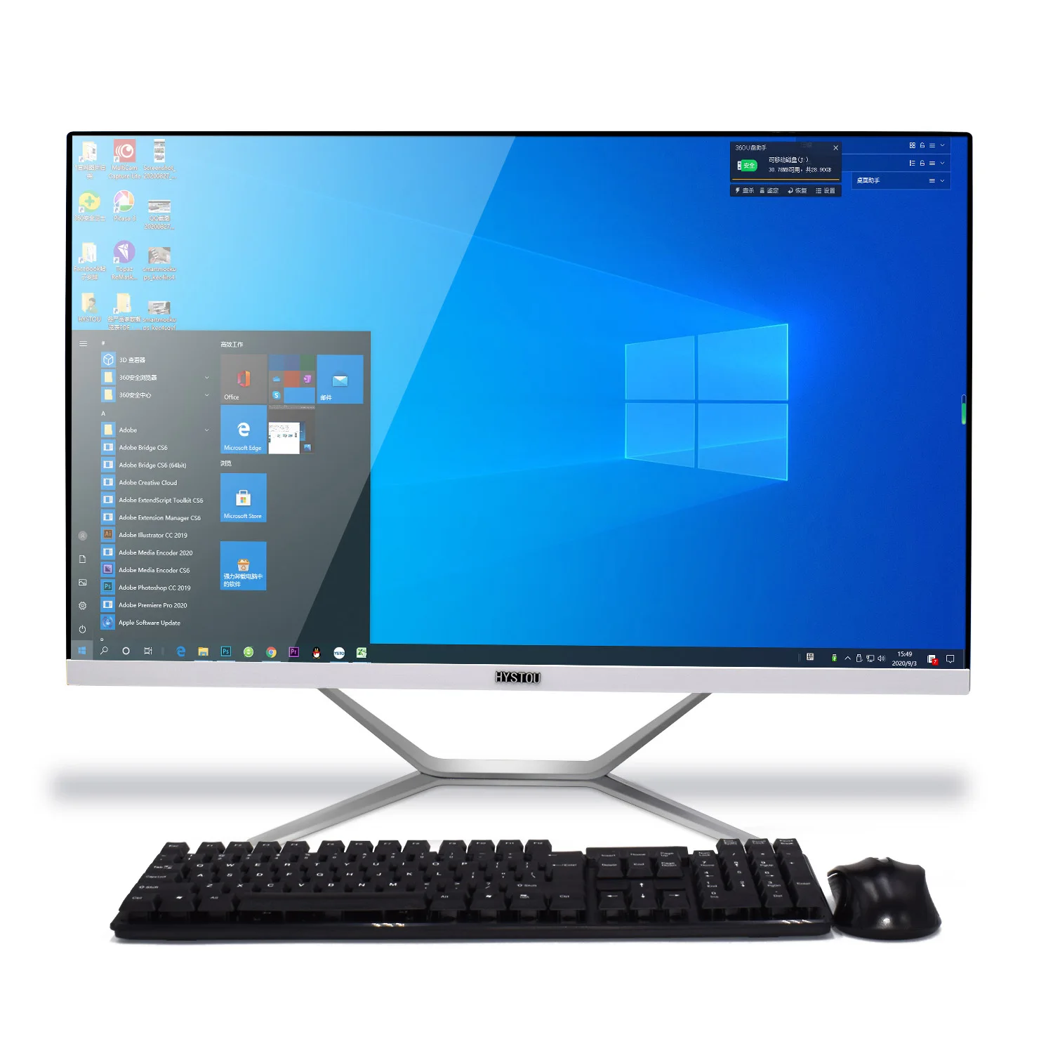 23.8inch All-In-One Desktop Office PC Intel i5 9400F i7 9700F NVIDIA GTX1050Ti 4GB HDMI DP DVI Mutil Display Gaming Computer LCD