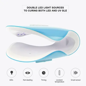 

48W USB Nail Lamp Infrared intelligent induction Intelligent display time 24 LED/UV Double light source lamp beads