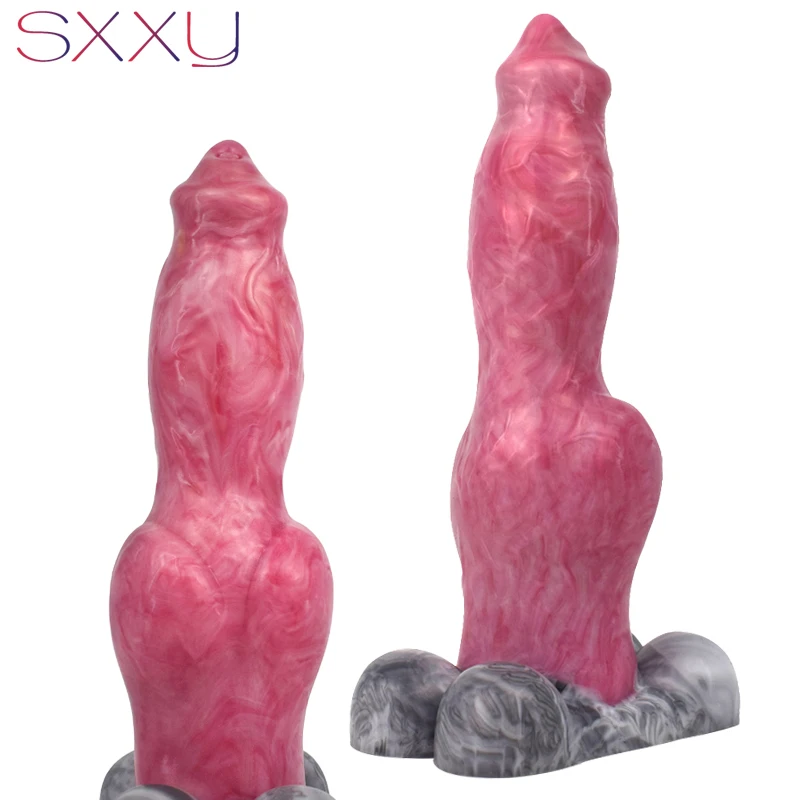 

SXXY Gory Dog Dildo with Big Knot for Women Masturbate German Shepherd Stuffed Fantasy Penis Animal Anal Sex Toys Butt Plug