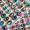Sparking 20/50pcs Wholesale Mix Eye Ring Unique Design Evil Eye Silver Plated Tone Ring Vintage Men Women Punk Jewelry New 1