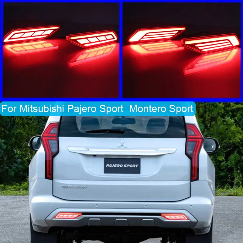 ForMitsubishiPajeroSportMonteroSport20192020RearReflectorBumperLEDTailLightDriving