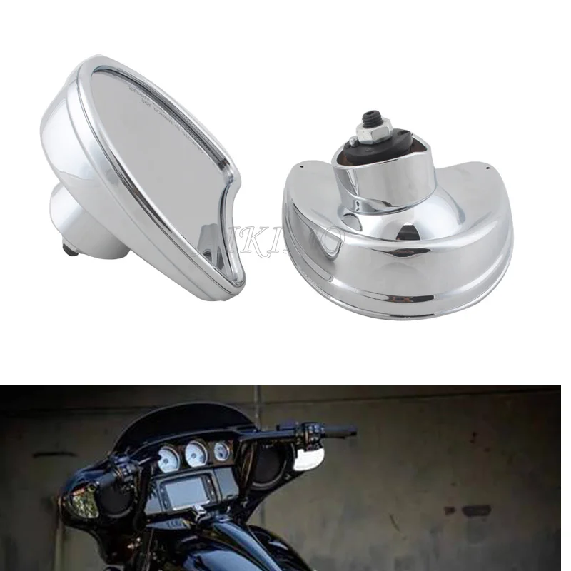 

Motorcycle Rearview 10mm Chrome Fairing Mount Rear View Mirrors For Harley Street Electra Glide FLHX 1996-2013