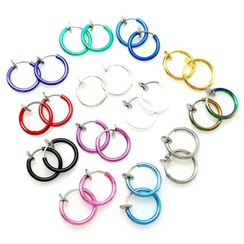 

10Pcs 13mm Without Hanging Invisible Ear Clip Painless Ear Pierced Ear Clip Spring Nose Nose Rings
