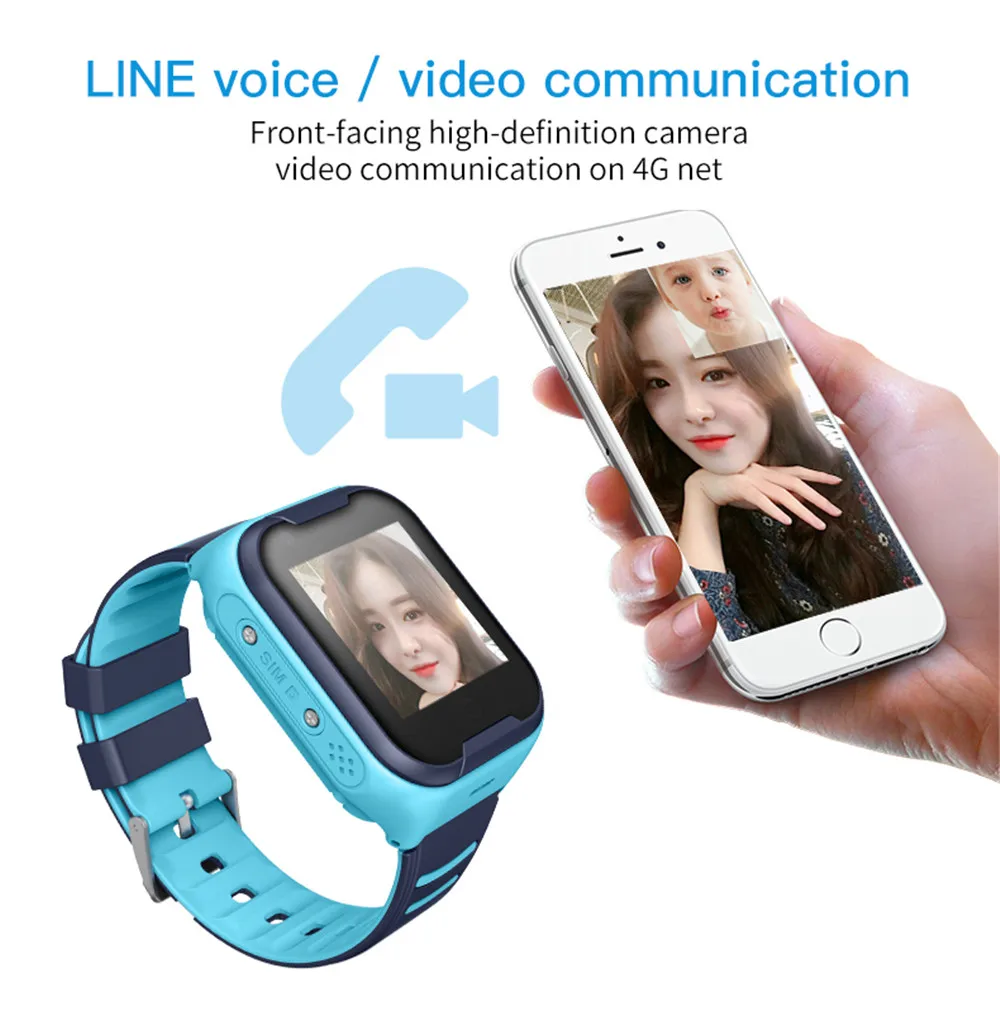 smart watch kids a36e GPS 4g WIFI IP67 Waterproof Child Students Smartwatch Video Call Monitor Tracker Location Phone Watch