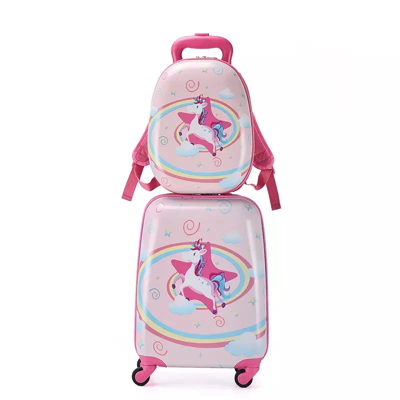 Детский-мультяшный-чемодан-на-колесиках-с-рюкзаком-милый-комплект-для-мальчиков-и-девочек-13-дюймов-Дорожный-чемодан-на-колесиках-18-дюймов