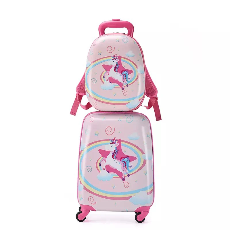 Maleta carrito dibujos animados para niños, de 13 de mochila bonito conjunto, para llevar equipaje rodante de 18 pulgadas, valise de viaje|Sets de equipaje| AliExpress