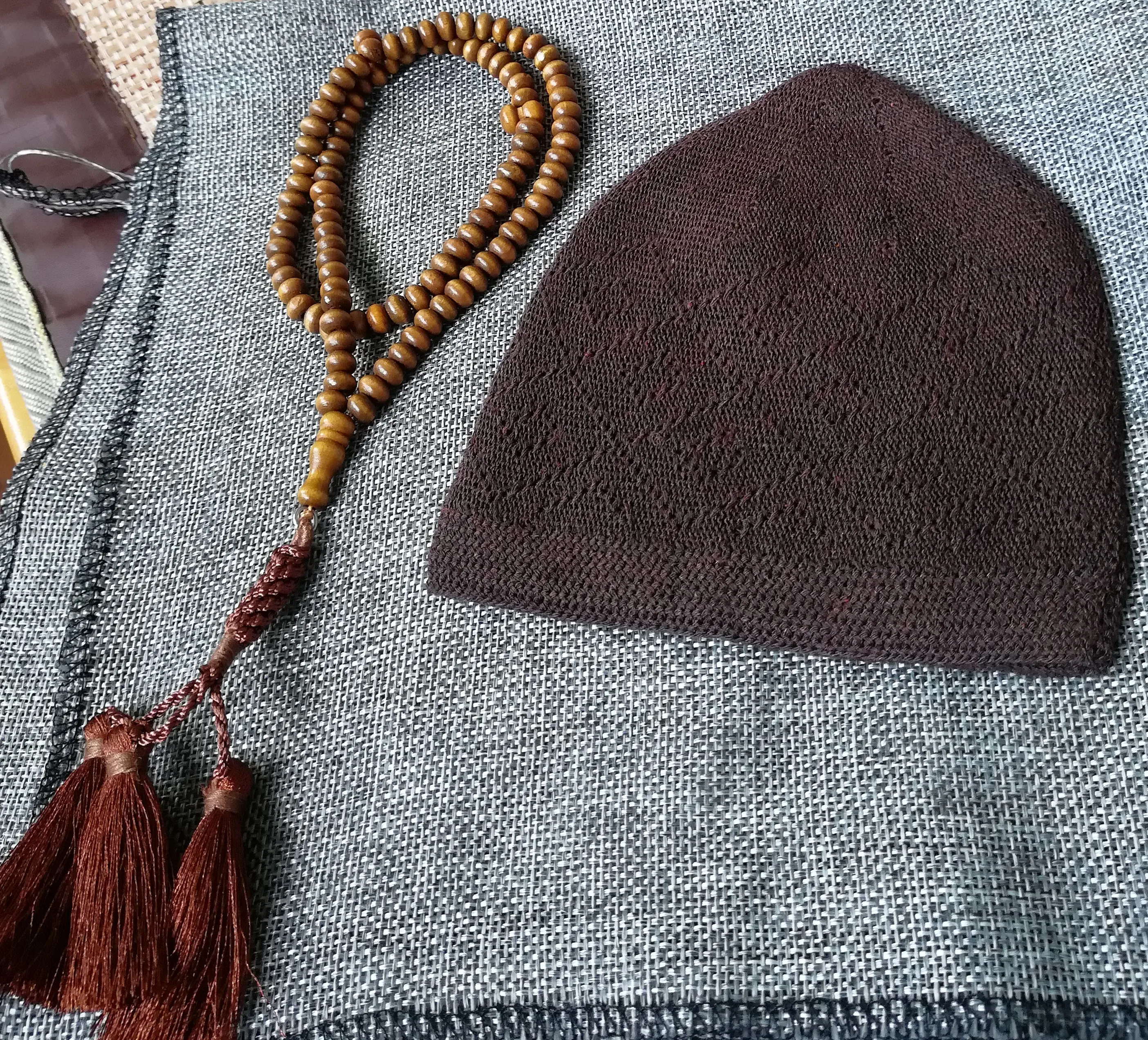 Мусульманские мужские молитвенные шапки 2 шт./лот и облегающая шапка tasbih masbaha