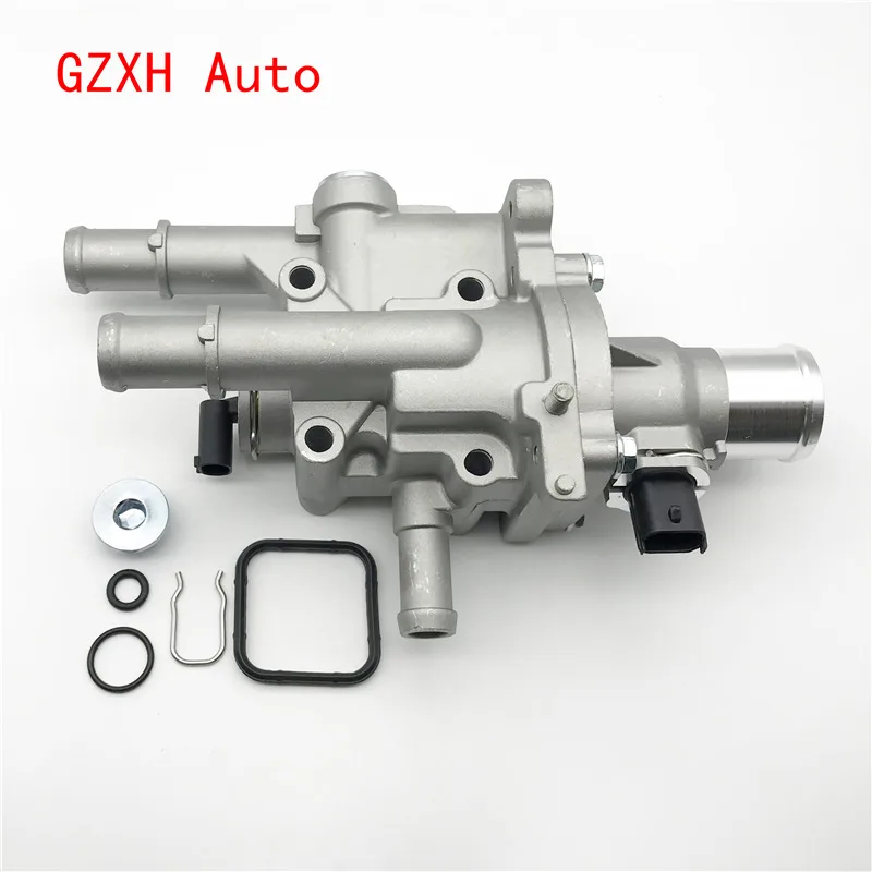 Aluminum Engine Cooling Thermostat Housing Cover Assembly for Chevrolet Cruze Sonic Aveo 25191992 55579951 96984104 96984103
