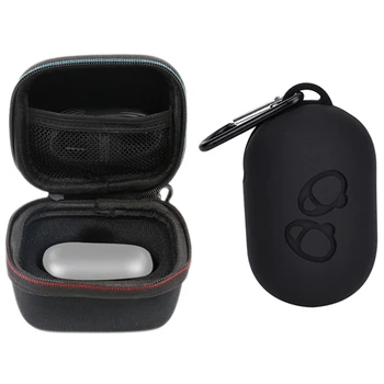 

2 Pcs Portable Earphone Carrying Case Holder Storage Bag Headphone for Samsung Galaxy Buds Bluetooth Headset (Black)