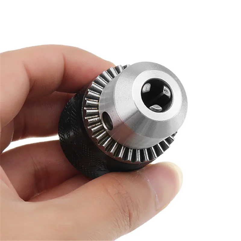 1.5-10mm Keyed Drill Chuck 3/8 Inch 24 UNF Thread Mount Drill Angle Grinder Conversion Chuck Adapter