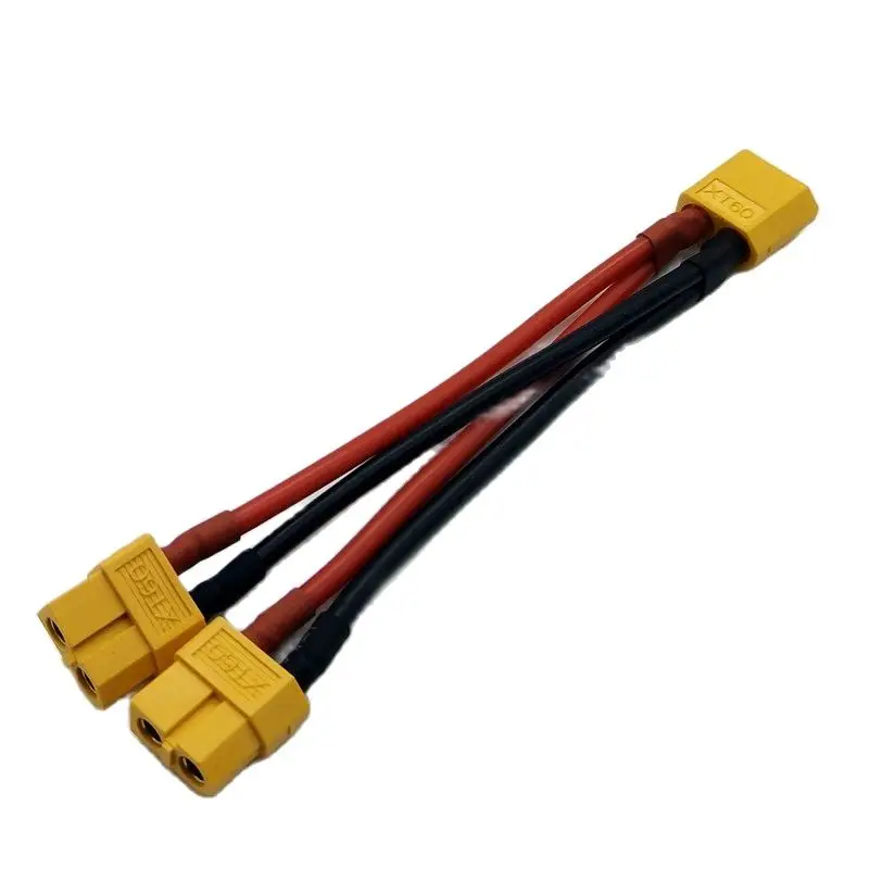 10 см 14AWG силиконовый кабель XT60 гнездовой Параллельный разъем Y-разветвитель