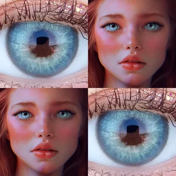 

TONGSU 1pair RussianGirl Taylor DNA Colored Contact Lenses Cosmetic Contacts Natural Color Lens