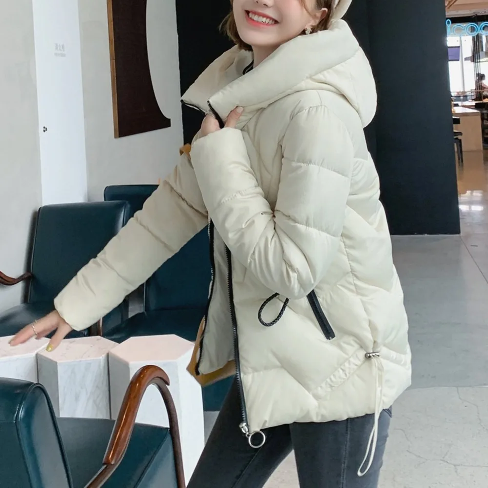 Корейский стиль, зимняя куртка на гусином пуху, женское Свободное пальто на гусином пуху, толстая куртка, теплая пуховая парка, свободная парка большого размера, пальто