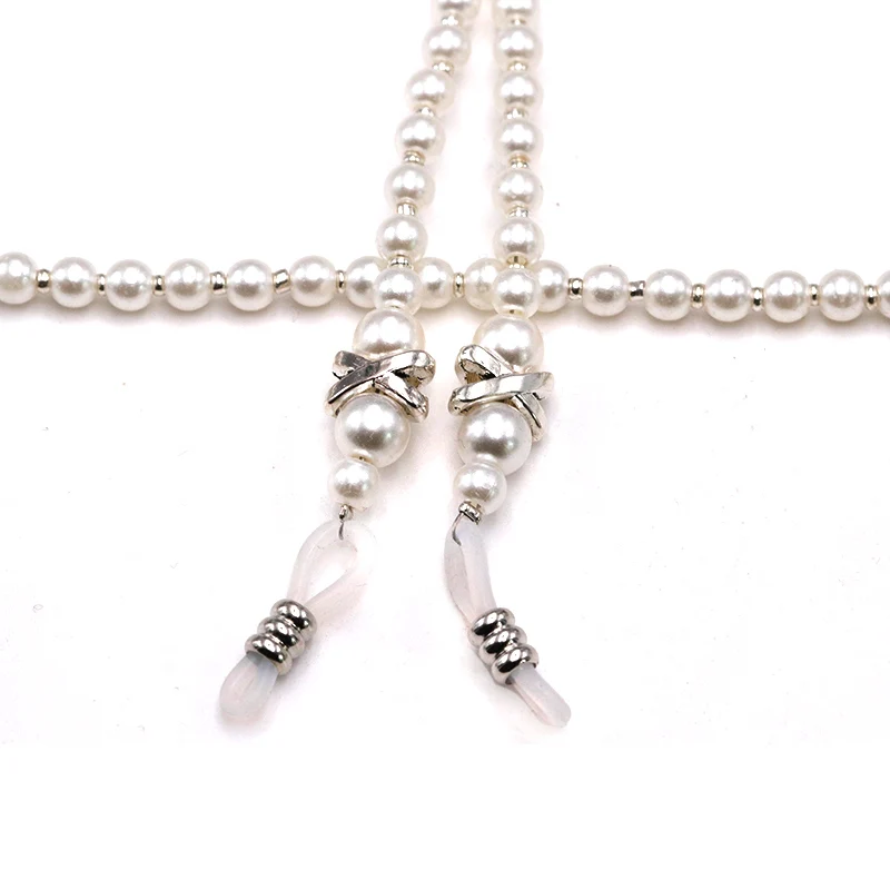 Glasses Chain Pearl Beaded Eyeglass Chains Holder Strap Cords Lanyards for Women Girls