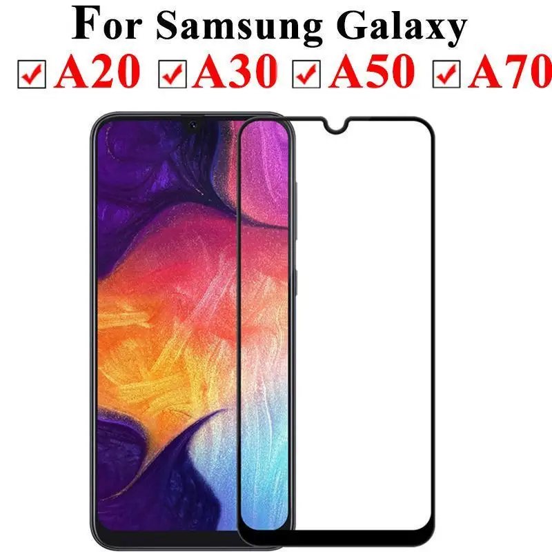 Закаленное стекло для Samsung Galaxy A50 A30 Защитное экрана A10 A70 A20 A80 A90 A40 A60
