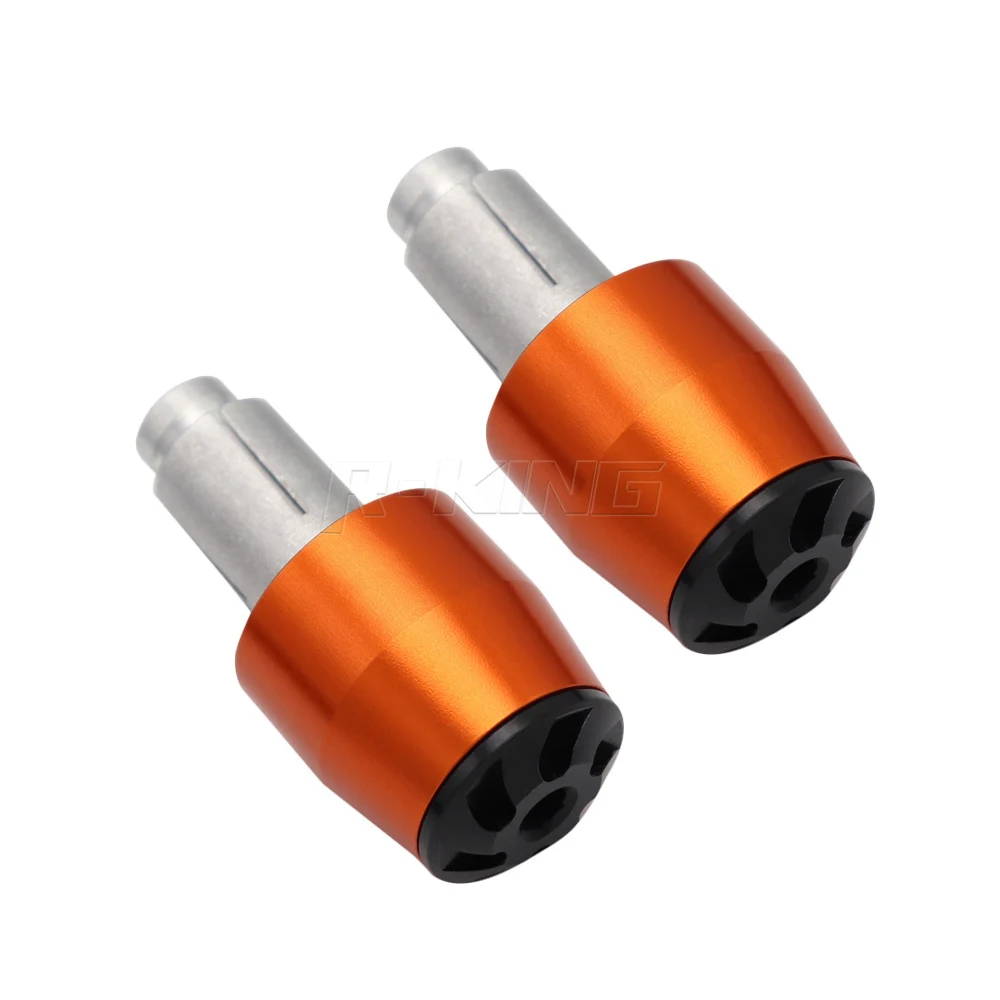 Рукоятка для руля на обоих концах ручки мотоцикла Ручка Конец для KTM 250MX EXC250 GS250 MX250 - Цвет: Оранжевый