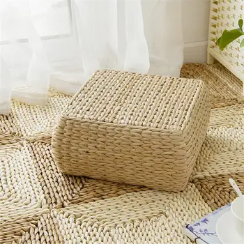 

Thickening Bulrush Rattan Woven Square Seat Cushion Tatami Cushion Futon Square Mat Home Decoration 2019 Dropshipping New