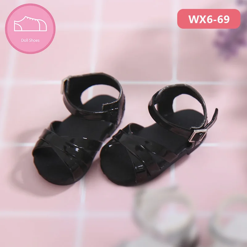 WX6-69 black ; BJD обувь; 1/6 повседневные ботинки из искусственной кожи; цвет синий, белый, розовый, красный, черный; Littlefee Doll Acessories luodoll - Цвет: WX6-69 black