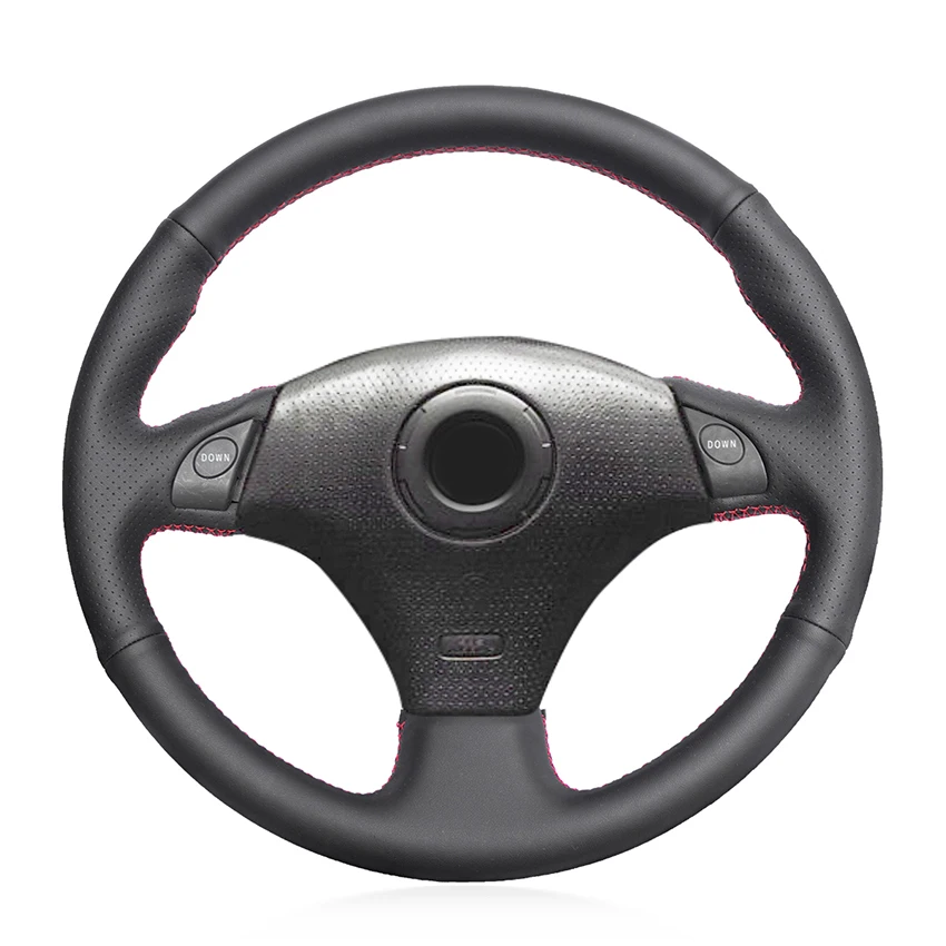 

Hand-stitched Black Artificial Leather Car Steering Wheel Cover for Toyota RAV4 1998-2003 Corolla 2001 Celica 1998-2005 MR2 2000