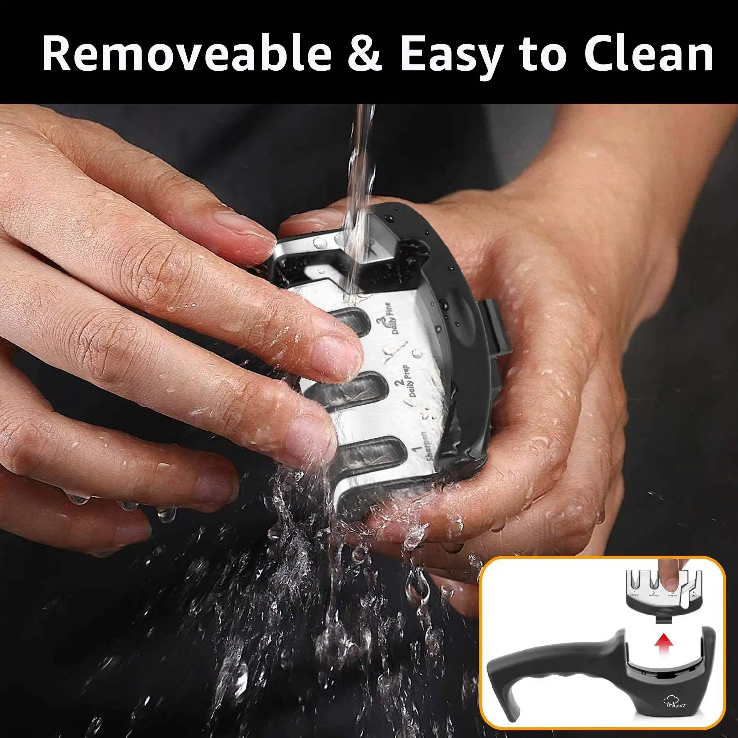 Knife Sharpener 4 in 1 Stages Sharpening Stone Professional Whetstone Tungsten Diamond & Ceramic Scissors Sharpeners Grindstone