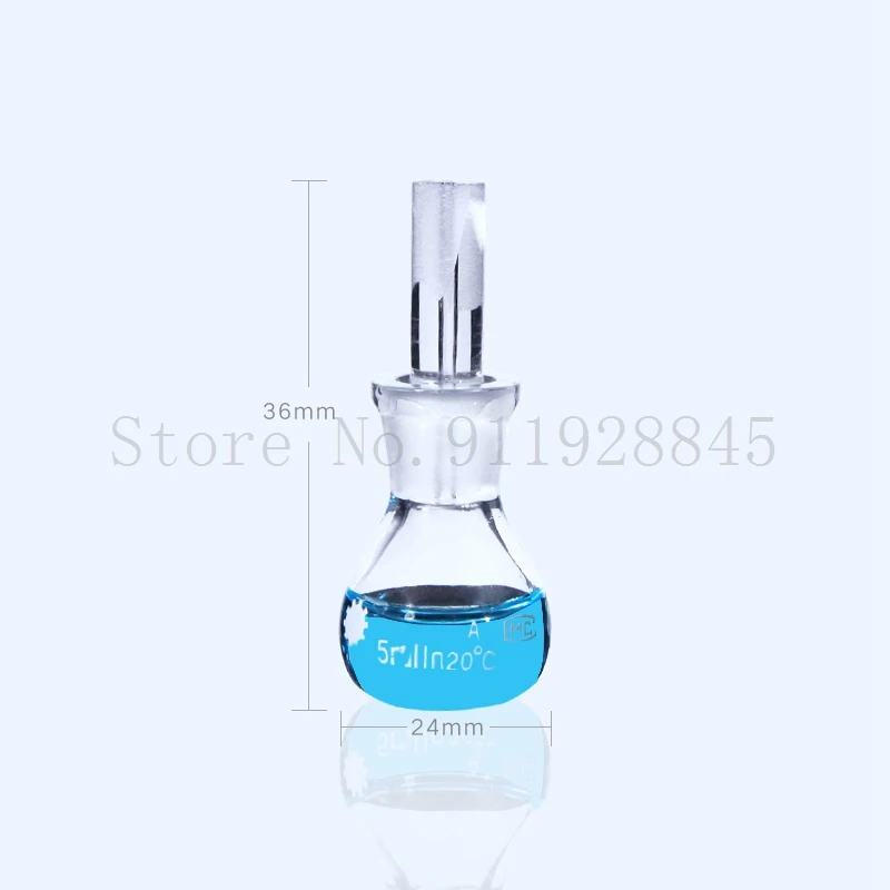 2pcs/lot Laboratory Glass Pycnometer Specific Gravity Bottle Picnometer