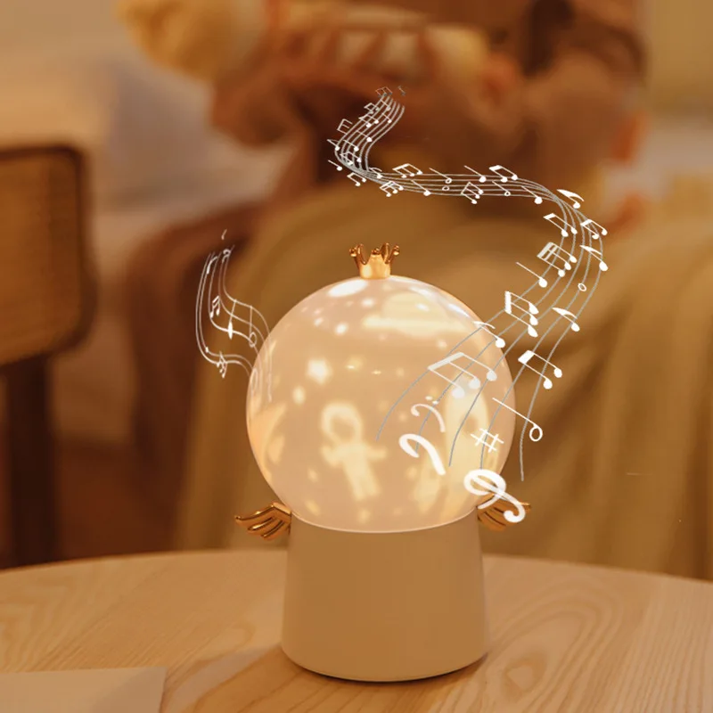 LED projector starry sky pattern night light rotating music box USB powered bedside lamp Kids Bedroom decoration projection lamp