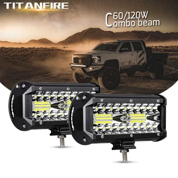 

TF30 Combo 60W 120W LED Work Light Bar Car Light Assembly LED Fog Lights for cars Off-road Tractor Truck Boat 4x4 SUV 12V/24V
