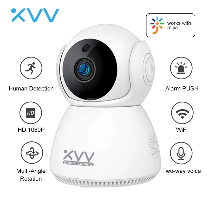 Xiaovv Q8 IP камера 1080P Wifi Детский Монитор 360 ° панорамная PTZ беспроводная веб-камера