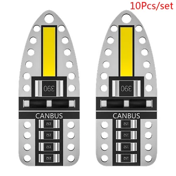 

10PC T10 LED No Error COB Canbus Side Lamp W5W 194 168 6W Light Bulb Tail Side Bulb Wedge Parking Dome Light Canbus Auto Styling